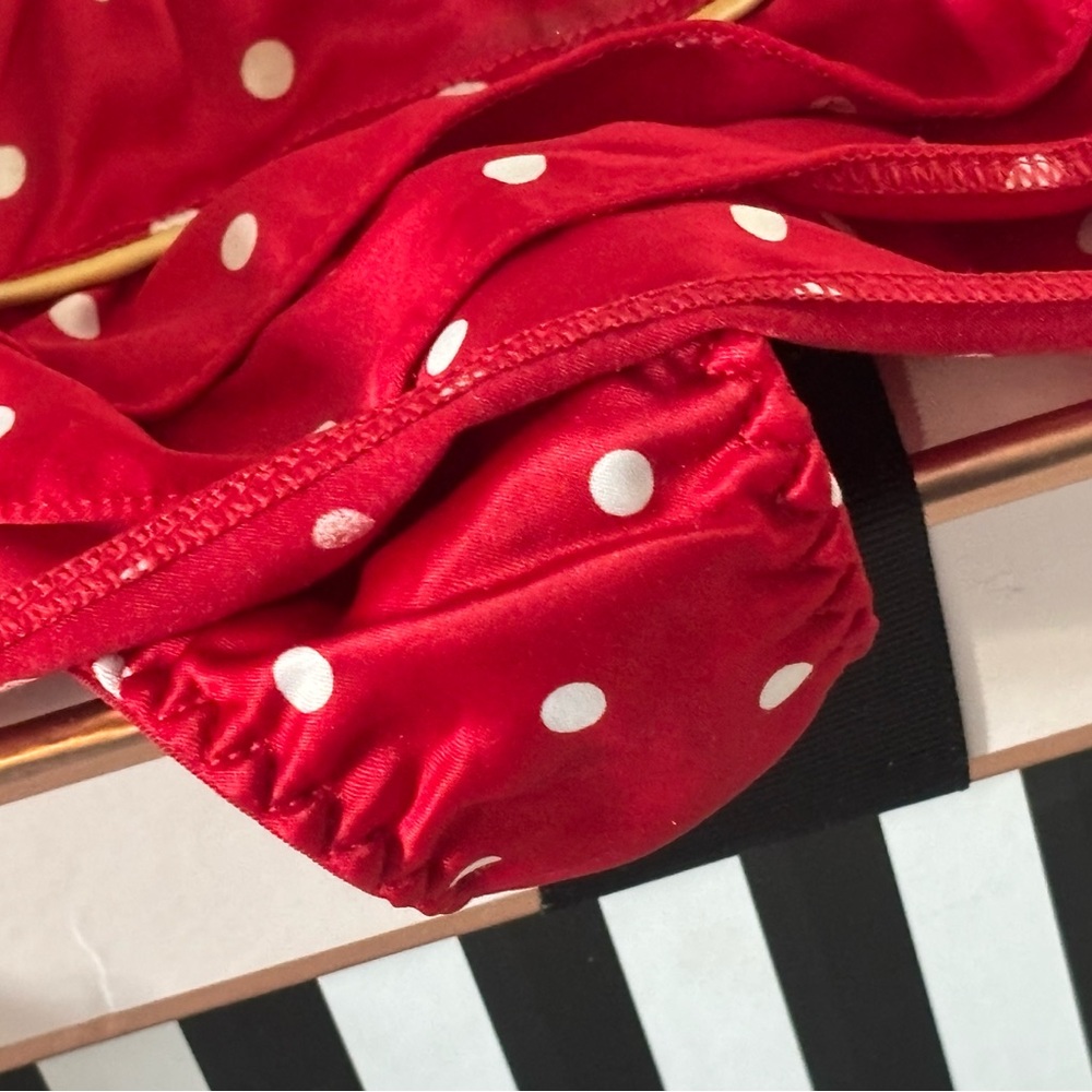 Elusive Red & White Polka Dot Lingerie Set Victoria's Secret Sexy Little Things - Picture 9 of 15